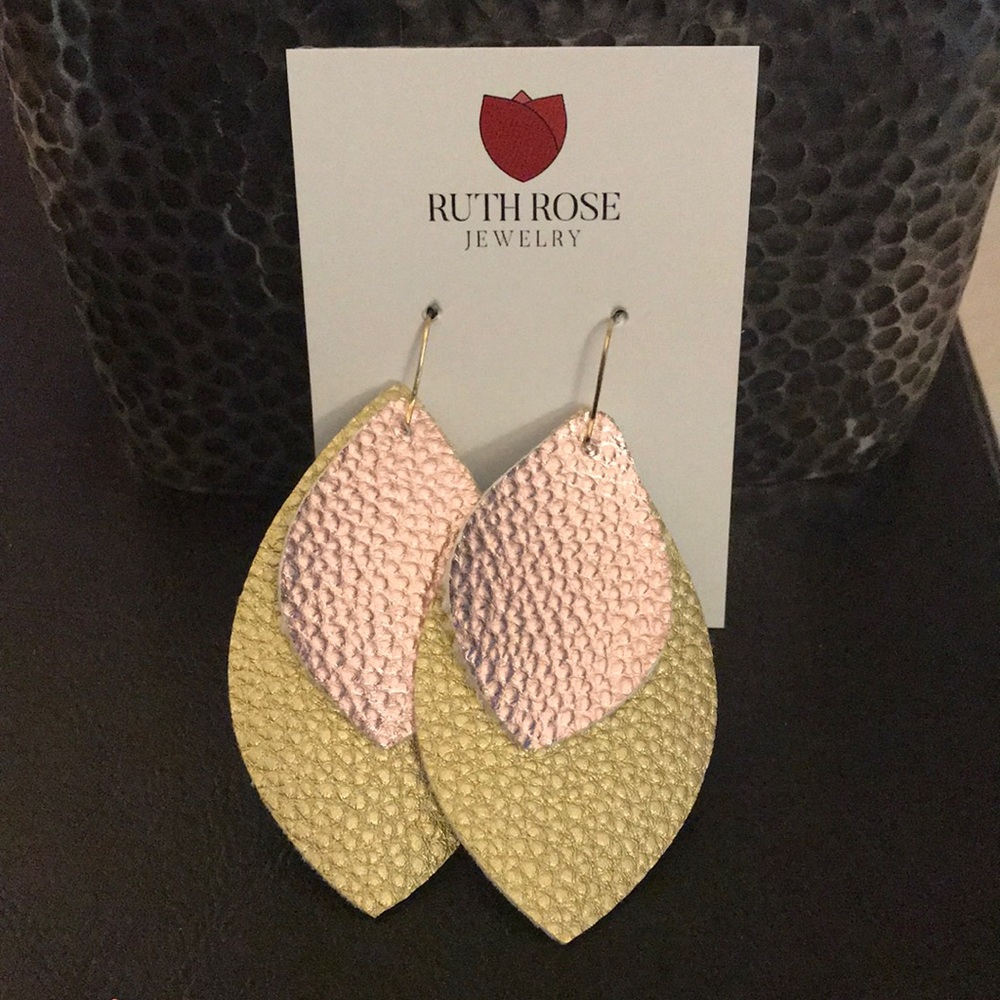 Faux leather earrings